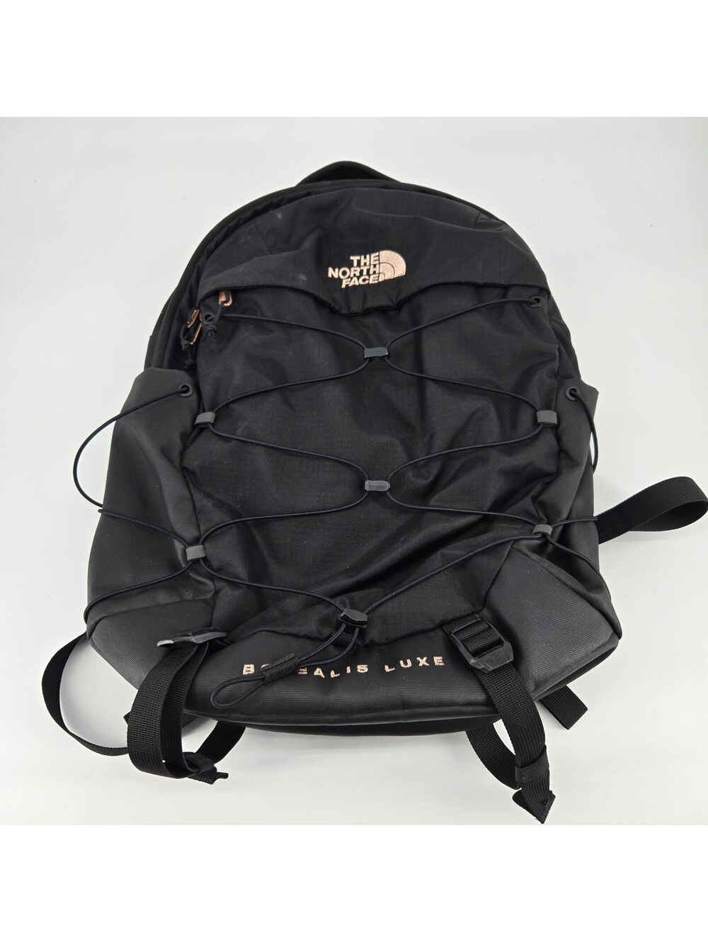 The North Face Borealis Luxe Backpack Black Rose Gold Women's Excellent Cond.